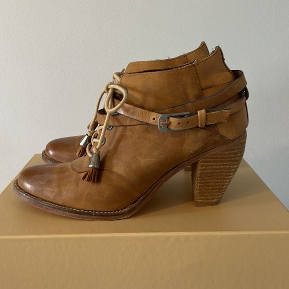 Anthropologie J SHOES Carson Bootie in Mid Brown - Picture 2 of 6